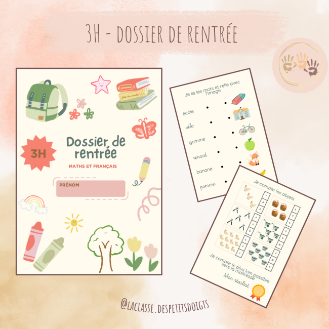 3H - Dossier de rentrée (maths/français)