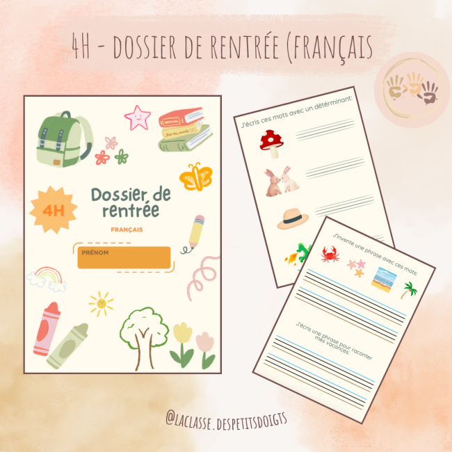 4H - Dossier de rentrée (français)