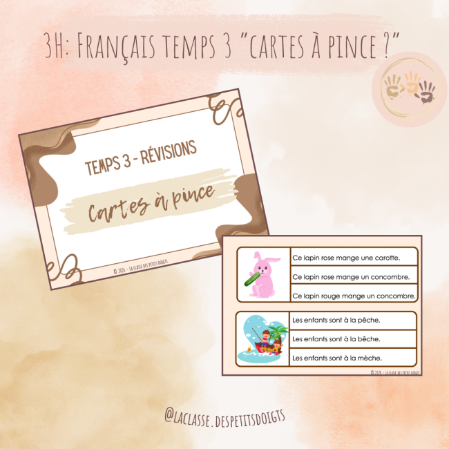 3H: Français temps 3 "cartes à pinces"