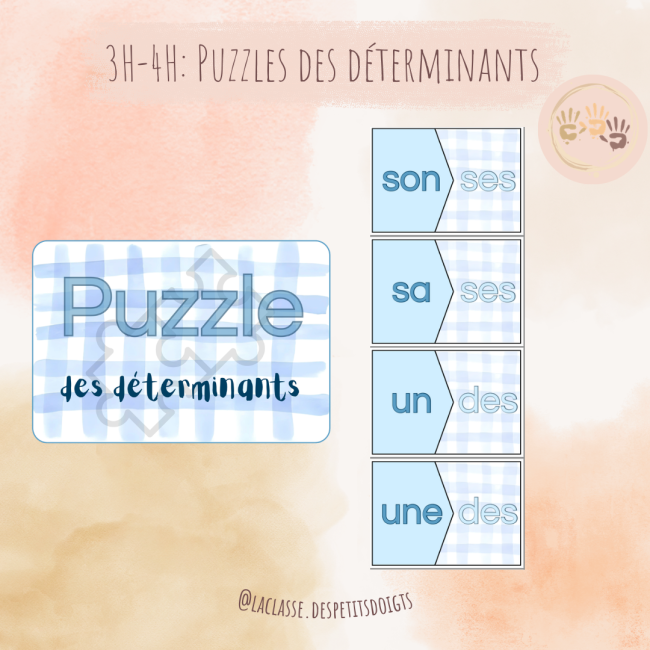 3H-4H: Français FDL "puzzle des déterminants"