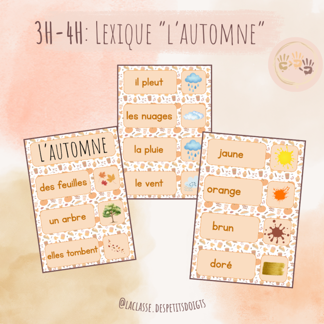 3H-4H: Lexique "l'automne"