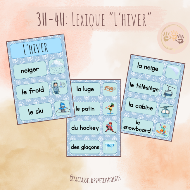3H-4H: Lexique "l'hiver"