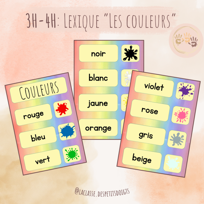 3H-4H: Lexique "les couleurs"