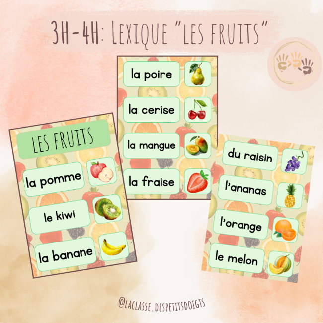 3H-4H: Lexique "les fruits"