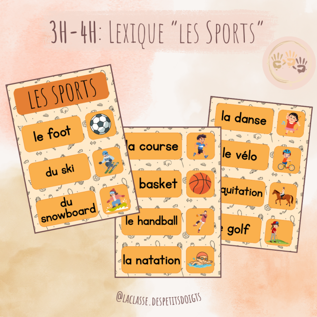 3H-4H: Lexique "les sports"