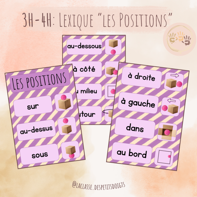 3H-4H: Lexique "les positions"